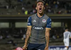 Ricardo Centurión se lamenta durante un partido con Atlético San Luis