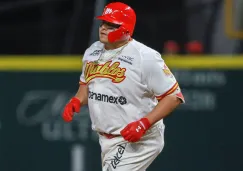 Japhet Amador, durante un duelo con los Diablos Rojos 