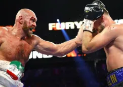 Tyson Fury y Otto Wallin durante el combate