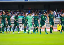 Jugadores de Santos Laguna en el juego contra Pumas 