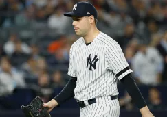 Adam Ottavino sale del juego 3 entre Yankees y Astros