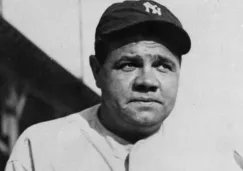 Babe Ruth previo a un choque de los New York Yankees