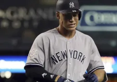 Aaron Judge lamentando la eliminación de su equipo