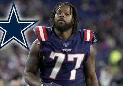 Michael Bennett en un partido con los Patriots