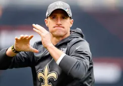 Drew Brees en un entrenamiento con Saints 