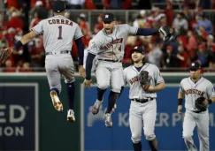 Carlos Correa y George Springer, en celebración