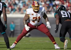 Trent Williams, en un partido con los Redskins