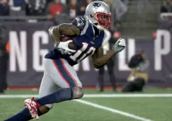 Josh Gordon durante un juego con los Patriotas