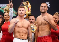 Saúl Álvarez y Sergey Kovalev, tras el pesaje en Las Vegas 