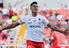 Mauro Quiroga festeja un gol con el Necaxa en el A2019