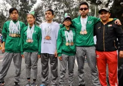 Los participantes de la carrera 'Ponte Pila'