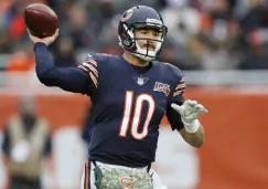 Trubisky durante un partido de los Bears