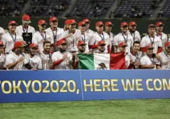 Selección Mexicana de beisbol tras conseguir su boleto a Tokio 2020