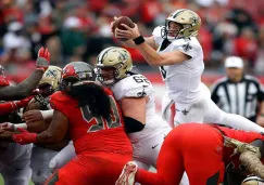 Drew Brees durante el juego ante Buccaneers