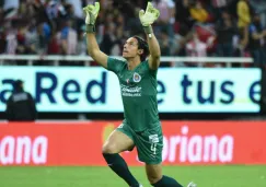 Antonio Rodríguez celebrando su anotación ante Veracruz