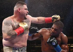 Andy Ruiz en la pelea ante Anthony Joshua 