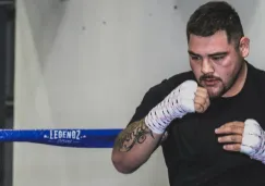 Andy Ruiz durante un entrenamiento