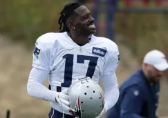 Antonio Brown en una práctica de los Patriots 