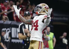 Kendrick Bourne celebrando un touchdown