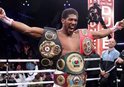 Anthony Joshua celebra su triunfo contra Andy Ruiz