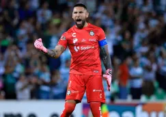 Jonathan Orozco festeja en un juego de Santos Laguna