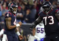 Deshaun Watson celebra con Zach Fulton