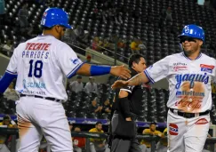 Yaquis celebrando el pase a Semifinales