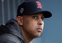 Cora, durante un partido de los Red Sox