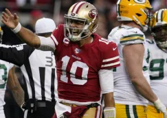 Jimmy Garoppolo en celebración con los 49ers