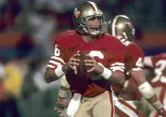 Joe Montana durante un juego con los 49ers