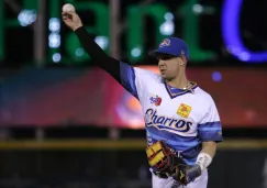 Dariel Álvarez en un juego con los Charros