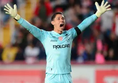 Hugo González celebrando la anotación ante Atlético San Luis