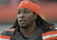 Kareem Hunt durante un partido con los Browns