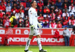 González, en un partido del Necaxa