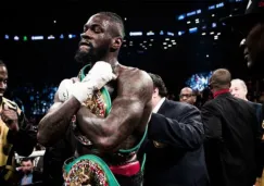 Deontay Wilder tras ganar un combate