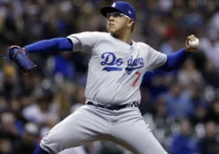 Julio Urías en acción con Los Ángeles Dodgers