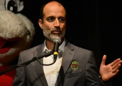 Guillermo Cantú durante su presentación con Juárez