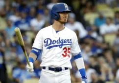 Cody Bellinger en juego contra los Padres de San Diego