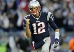 Tom Brady, en festejo en un partido de Patriots