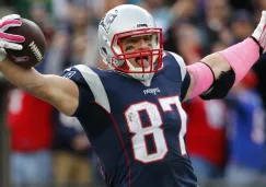 Rob Gronkowski durante un partido con los Pats