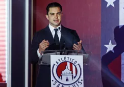 Alberto Marrero en un evento con Atlético de San Luis