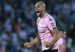 Matheus Doria durante un juego de Santos