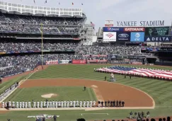 Jugadores de la MLB, durante el 'Opening Day'