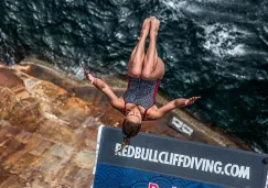  Adriana Jiménez durante una competencia de Clavados de Altura 