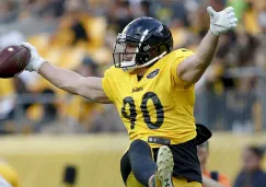 T.J. Watt en una práctica con los Steelers