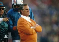 Don Shula cuando era entrenador de los Miami Dolphins