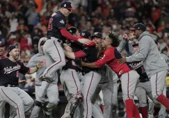 Los Washington Nationals tras ganar la Serie Mundial 