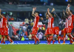 Necaxa festejando con su afición