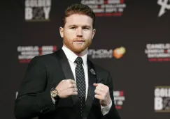 Canelo Álvarez en presentación 