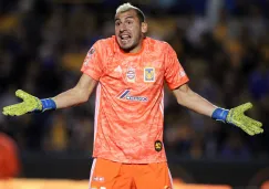 Nahuel Guzmán en reclamo con Tigres